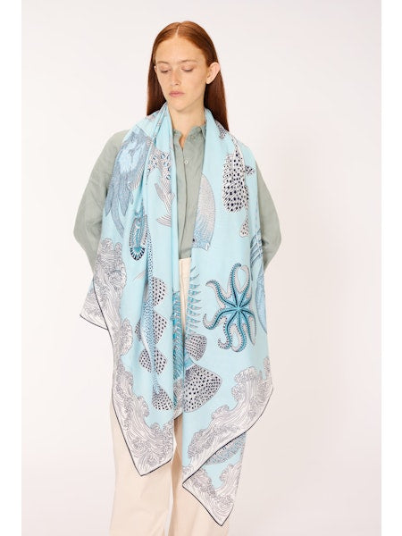 Scarf/Sarong - Poseidon in Turquoise