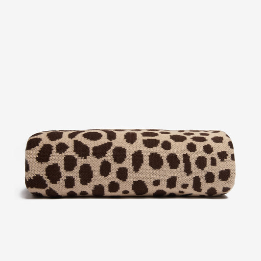 Inoui Editions - Leopard throw in beige 100% cotton