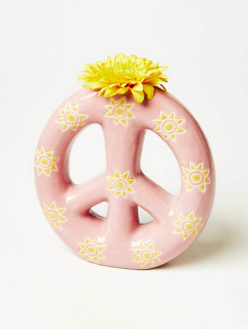 Peace out Vase - Pink Sun