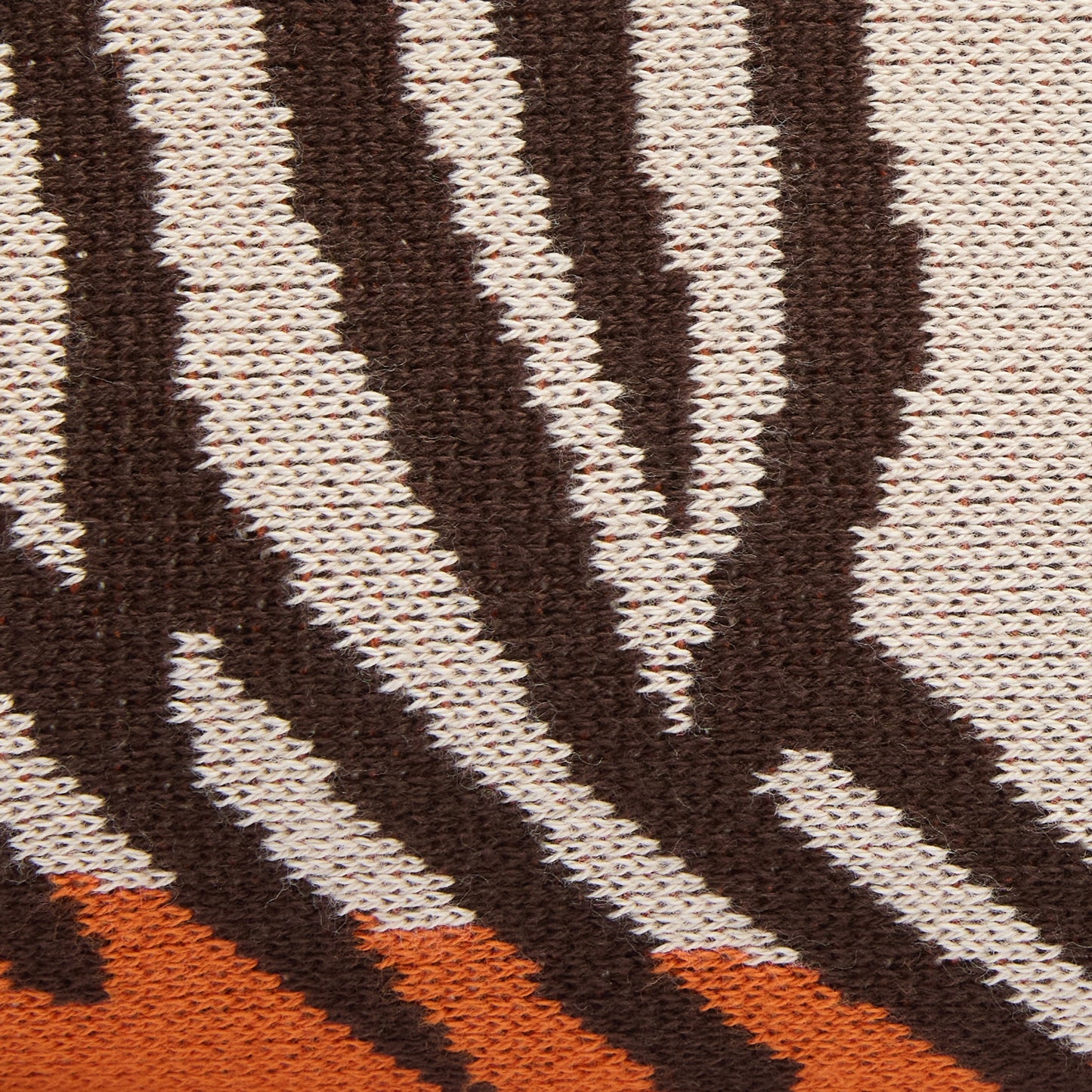 Inoui Editions - Mantra Tiger throw in orange 100% cotton