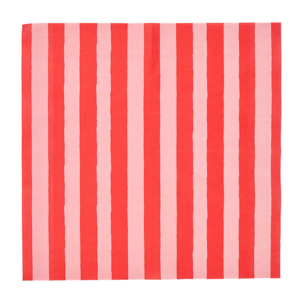 Paper Napkin - Red Stripe