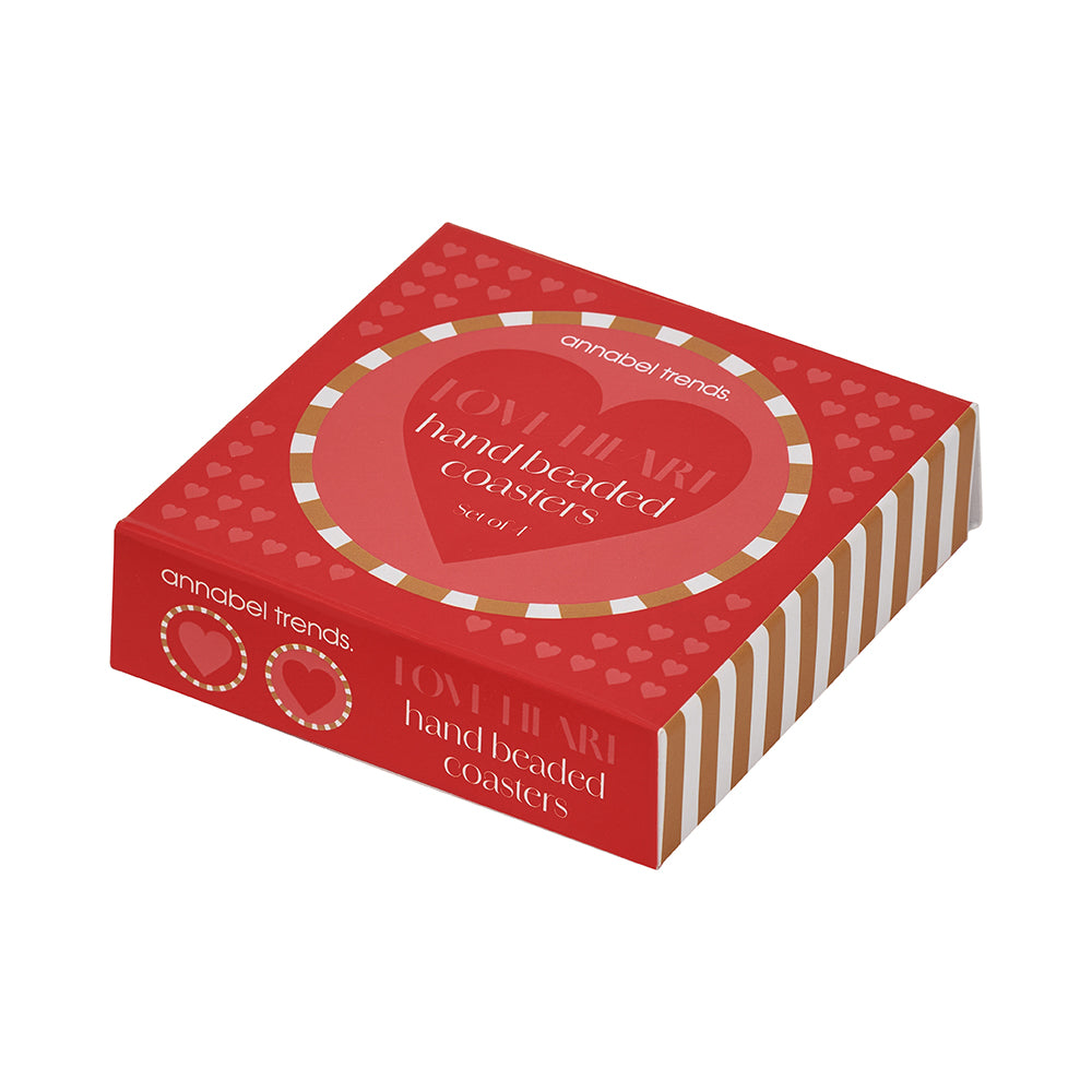 Beaded Coasters Set of 4 - Hearts