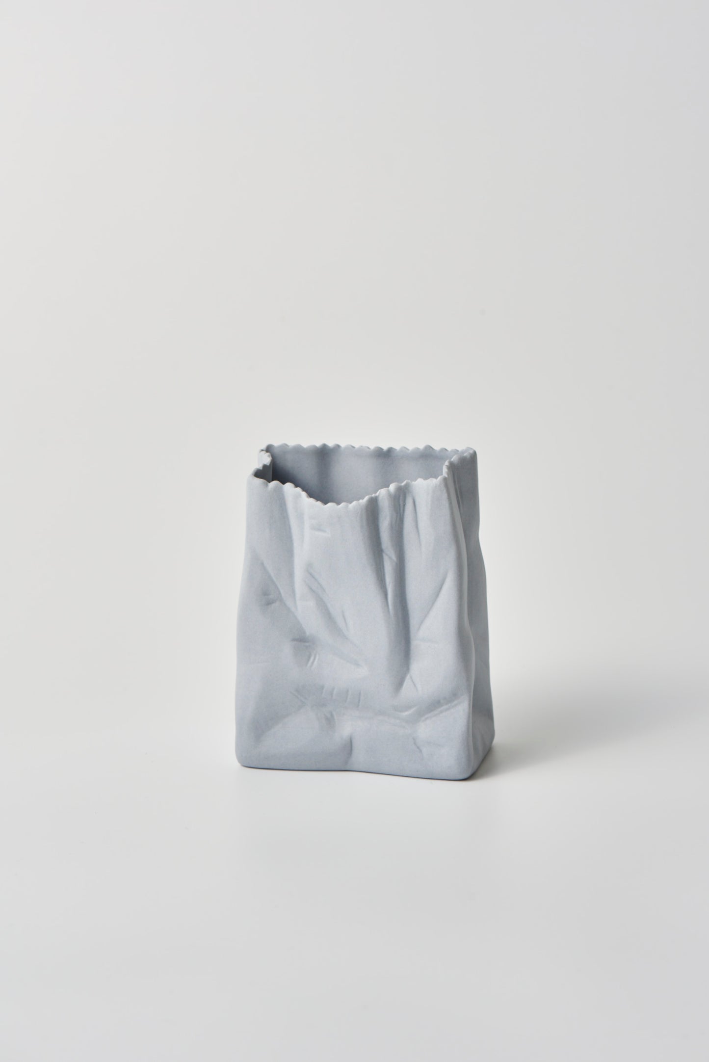 Small Paper Bag Vase - Blue
