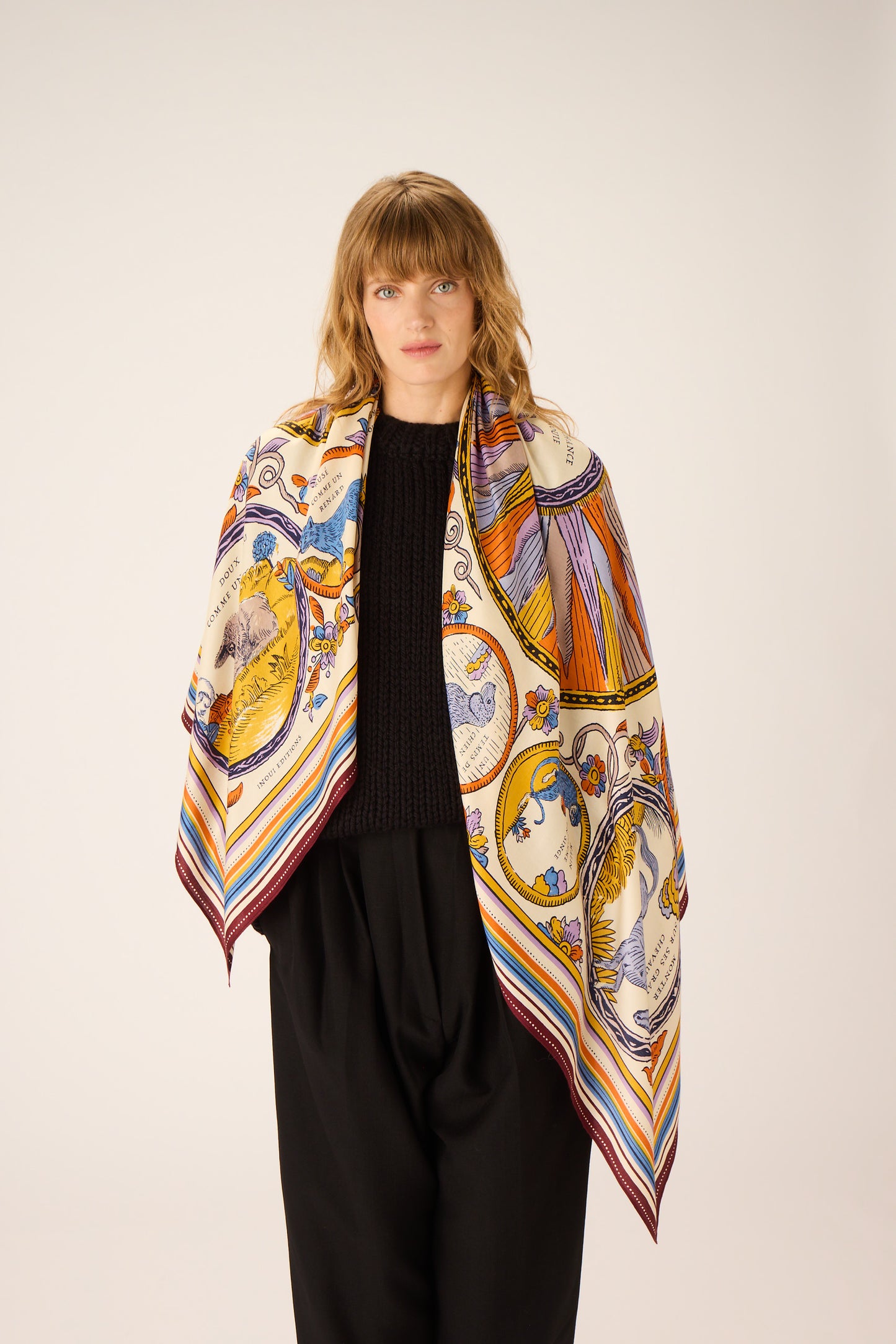 Inoui Editions - Chance Inoui square scarf in Autumn