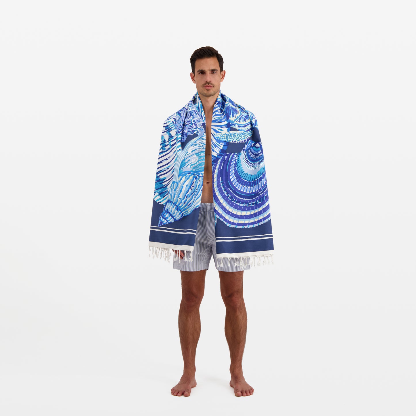 Cotton Beach Towel - Galapagos in Blue