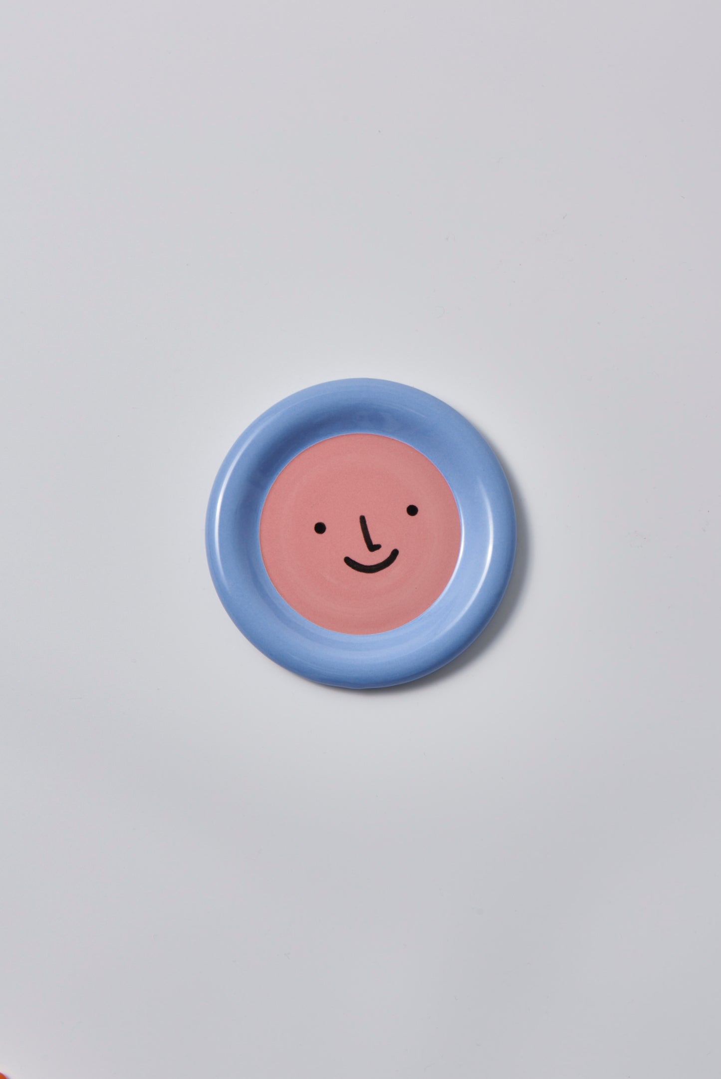 Smiley Plate - Pink and Purple