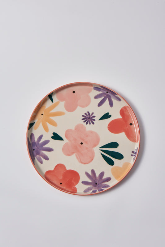 Ditsy platter pink