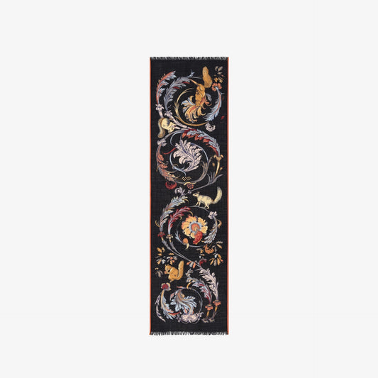 Inoui Editions - Rococo in Navy 100% wool Scarf
