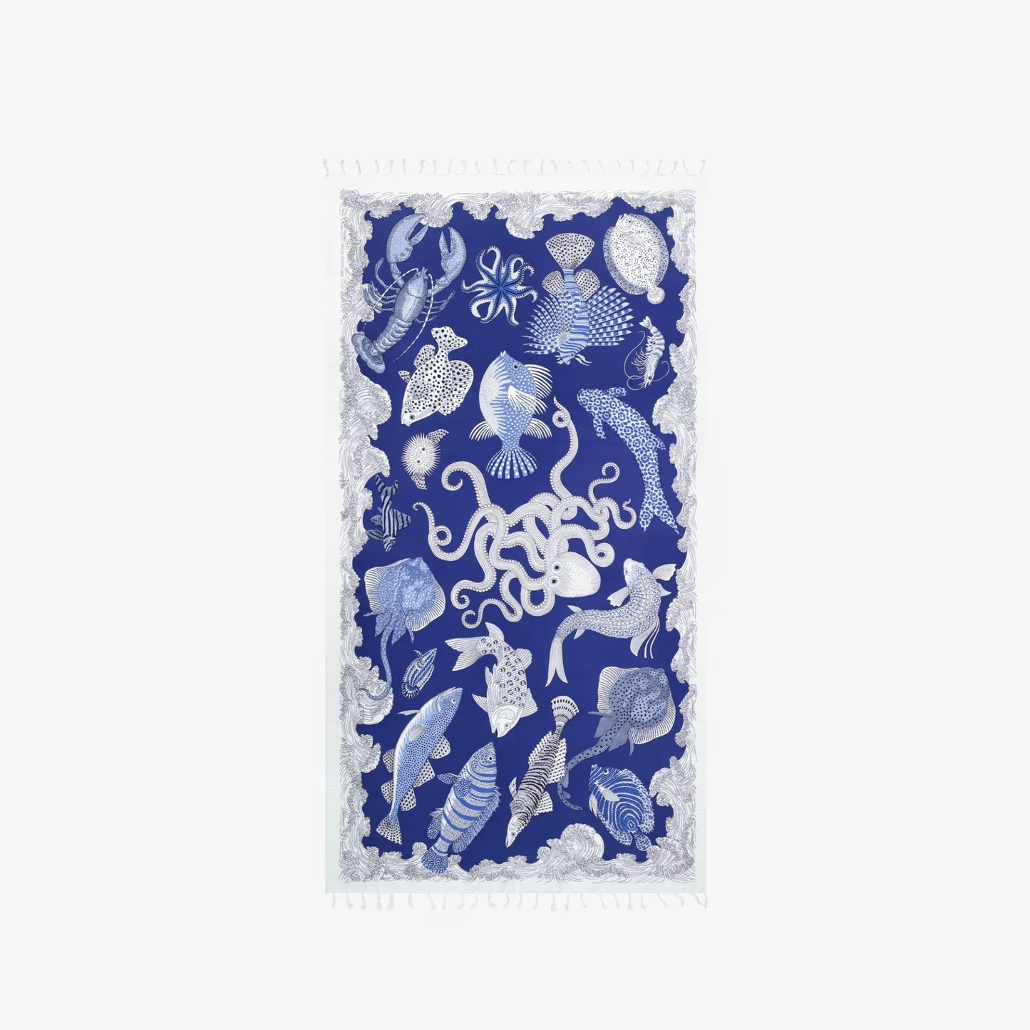 Cotton Beach Towel - Poseidon in Blue