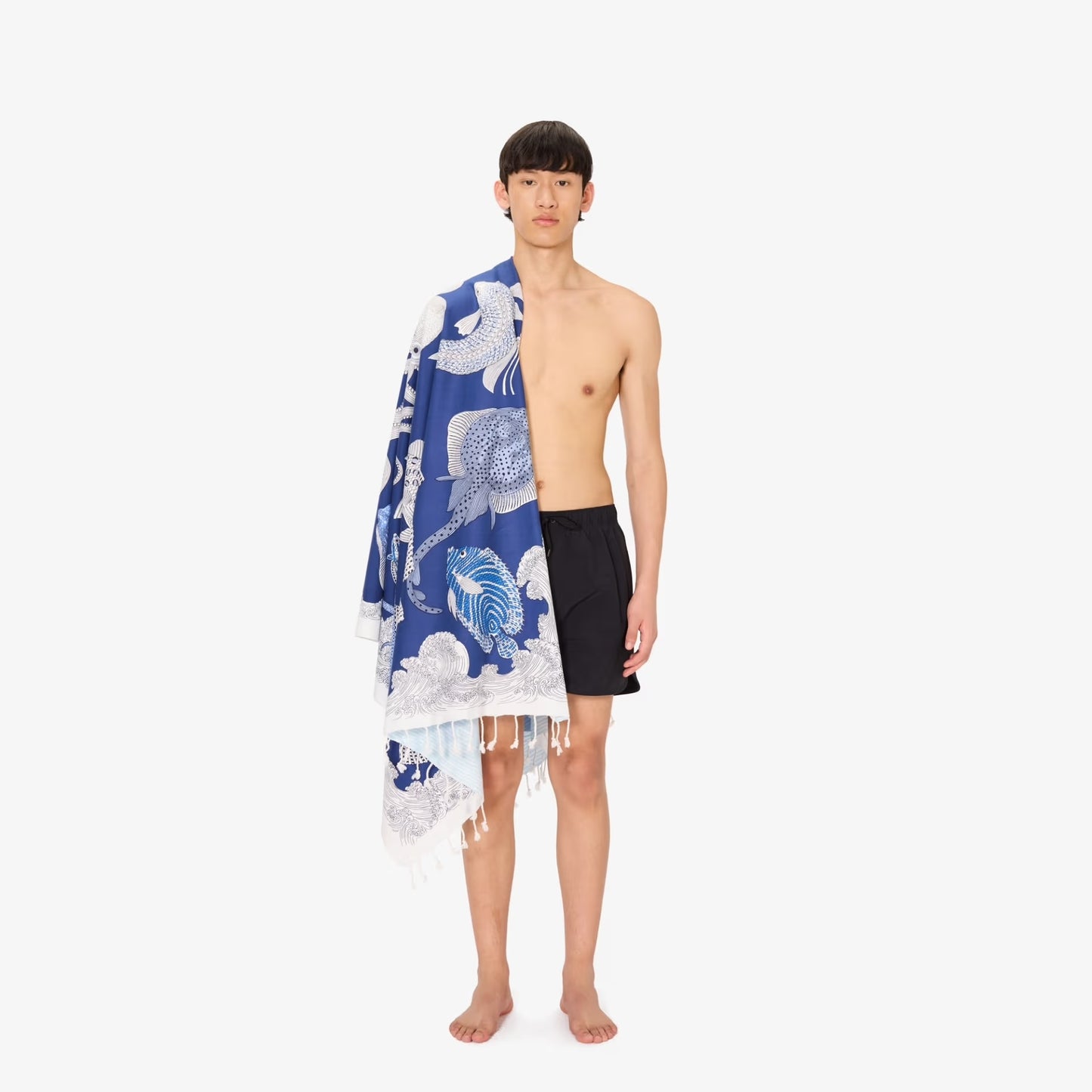 Cotton Beach Towel - Poseidon in Blue