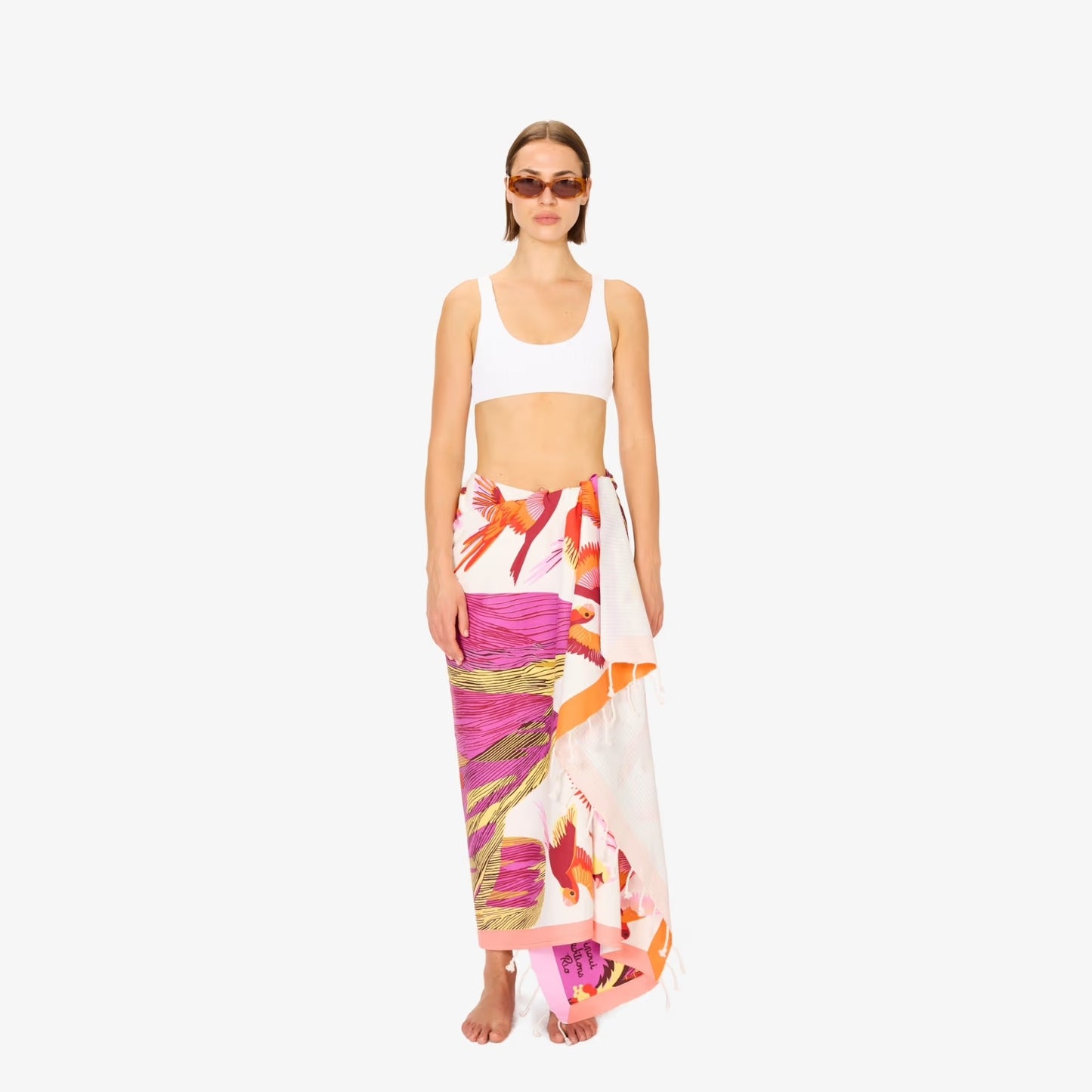 Cotton Beach Towel - Rio in Pink