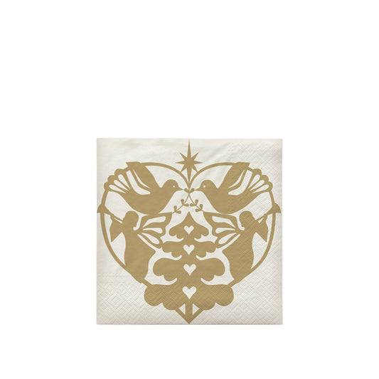 Paper Napkin - Nostalgia in Off White and Gold