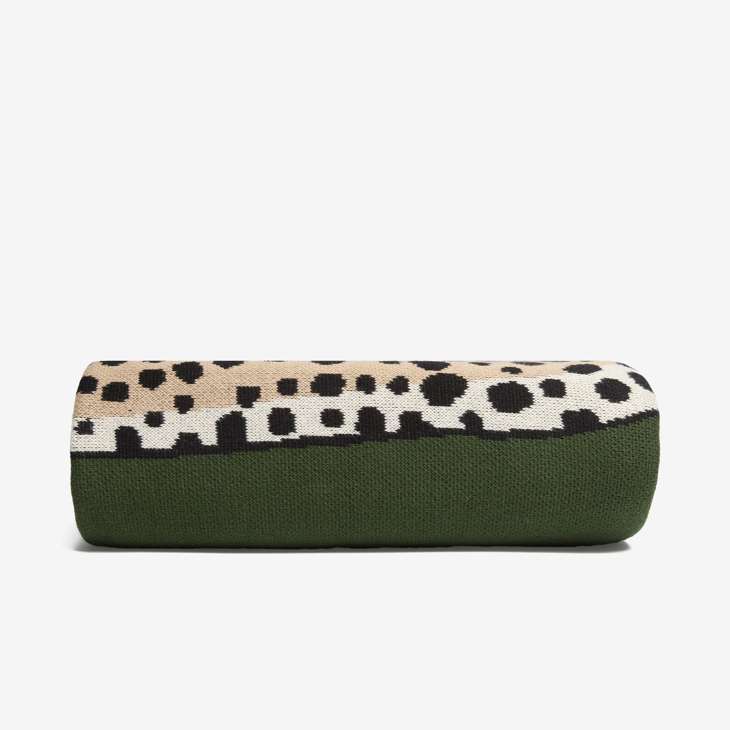 Inoui Editions - Leopard throw in Khaki 100% cotton