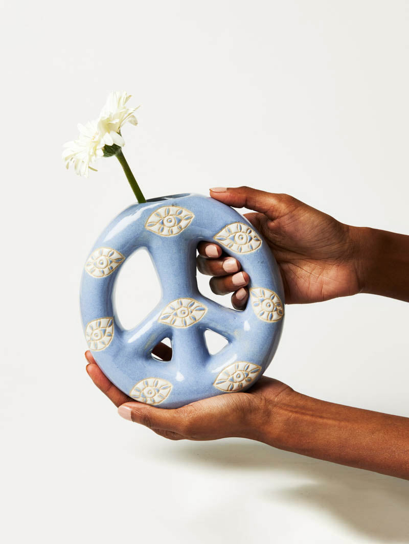 Peace out Vase - Blue Eye