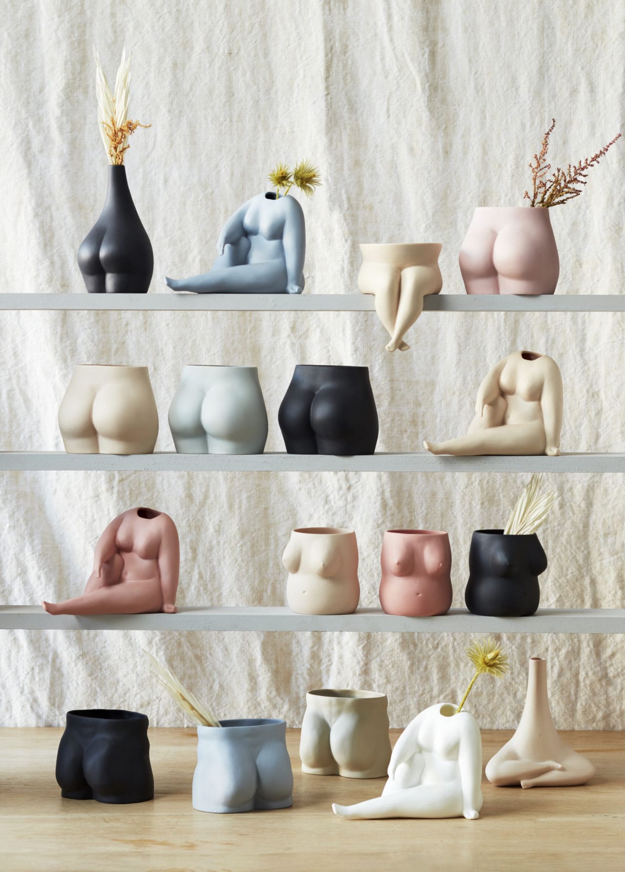 Torso Bud Vase - Black